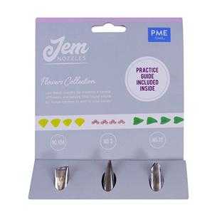 JUEGO 3 BOQUILLAS FLORES . PME. NZ1004