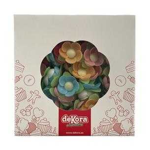 FLOR OBLEA SURTIDA CON HOJA 4.5 cm. DEKOR 126023