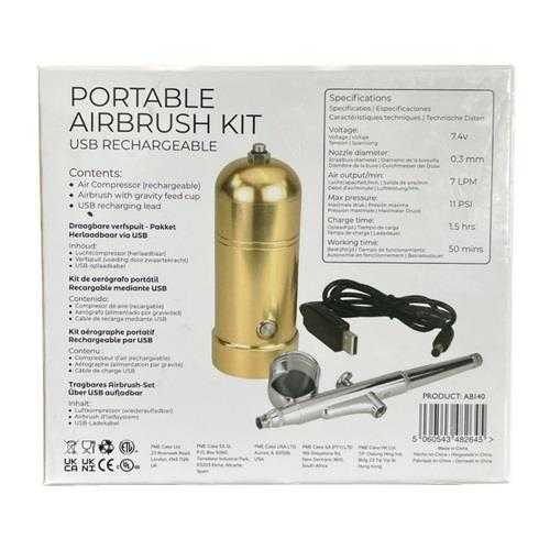 Kit Aerógrafo Portátil Recargable Usb AB140