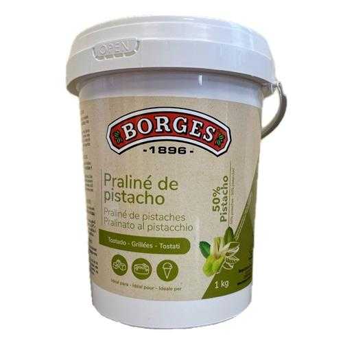 BORGES PRALINE PISTACHO TOSTADO 50%  CP/1 KG.