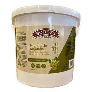 BORGES PRALINE PISTACHO TOSTADO 50 % CP/5 KG.