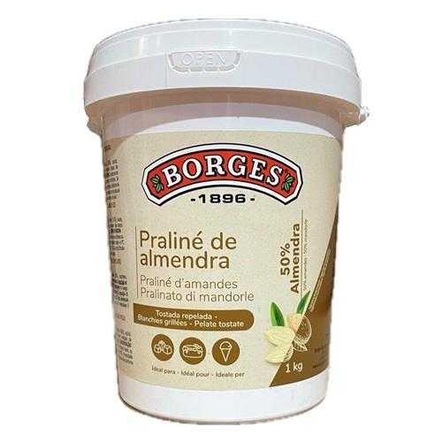 BORGES PRALINE ALMENDRA TOSTADA 50 % CP/1 KG.