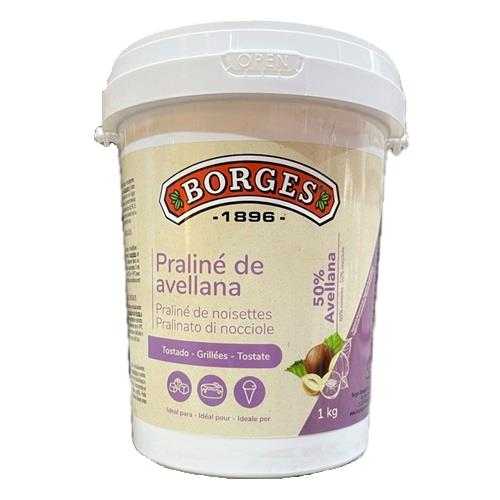 BORGES PRALINE AVELLANA TOSTADA 50% CP/1 KG.