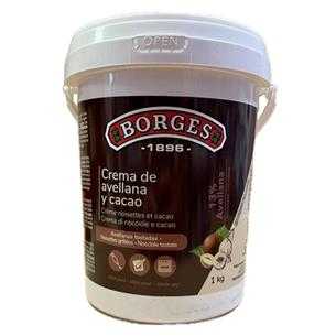 BORGES CREMA VEGANA CACAO/AVELLANA(13%) CP/1 KG.