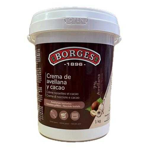 BORGES CREMA VEGANA CACAO/AVELLANA (7%) CP/1 KG.