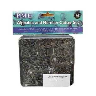 Set Cortadores Abecedario y Números Acero AN360