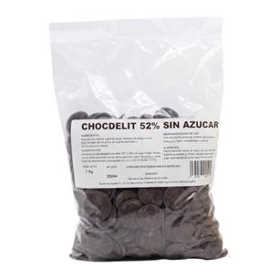 DELITE COBERTURA NEGRA SIN AZUCAR 52%  B/1 KG.