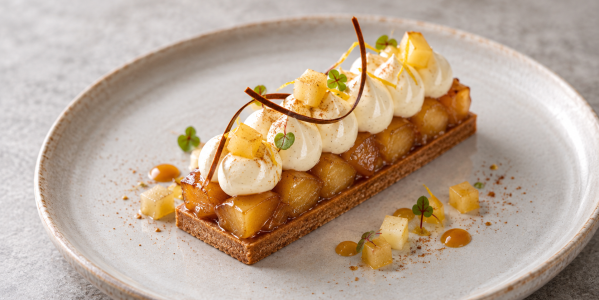Tartaleta Tatin de manzana y canela: una receta para renovar tu vitrina